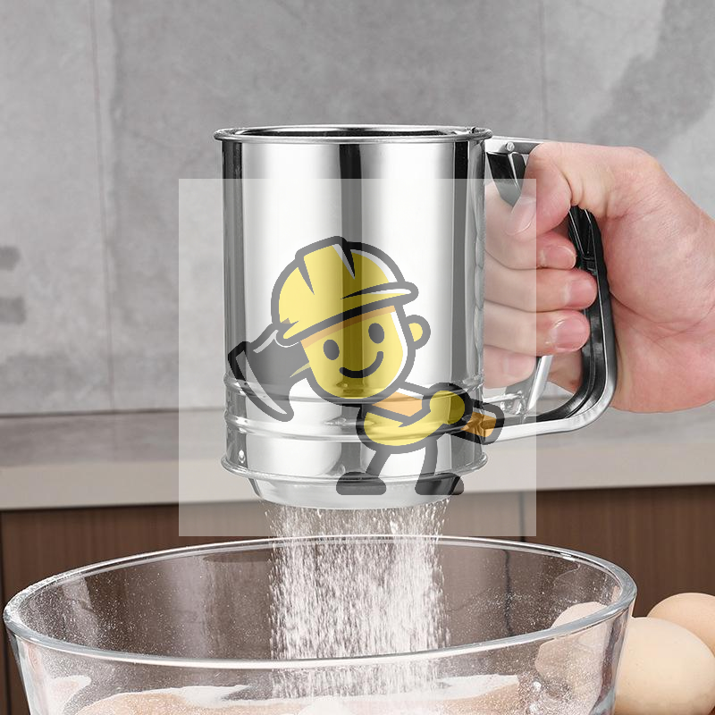 Baking Powder Kitchen - Stainless Steel Flour Sieve Cup Powder