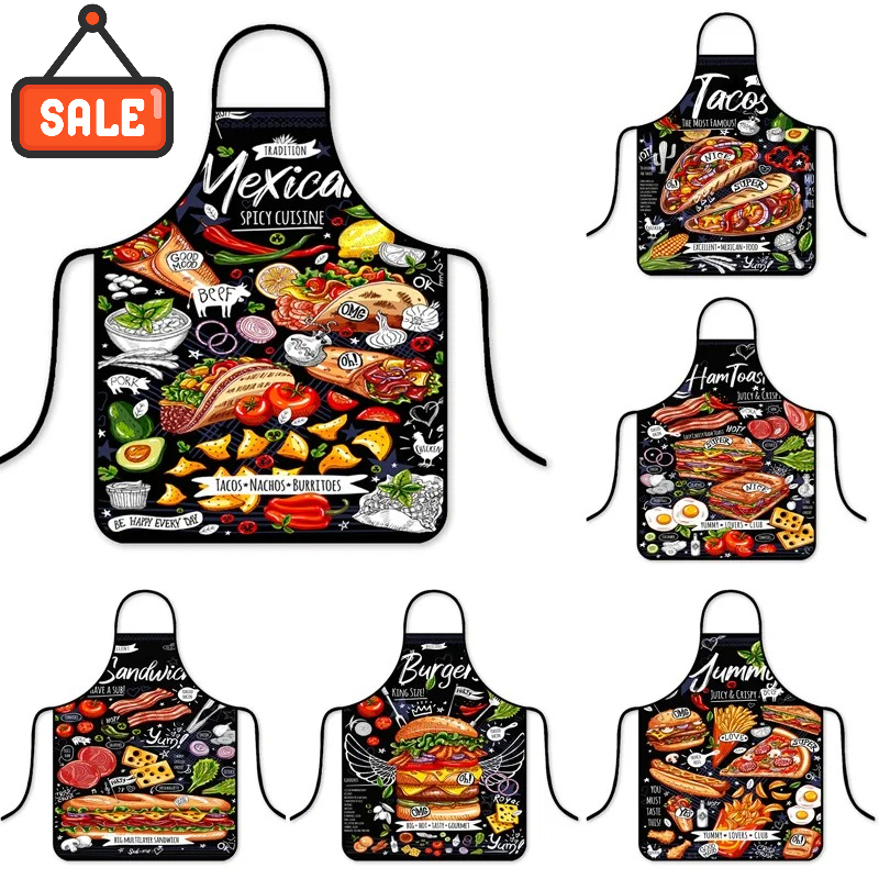 Super Kitchen Baking Mat - Fashion Hunger Super Burger Print Apron,