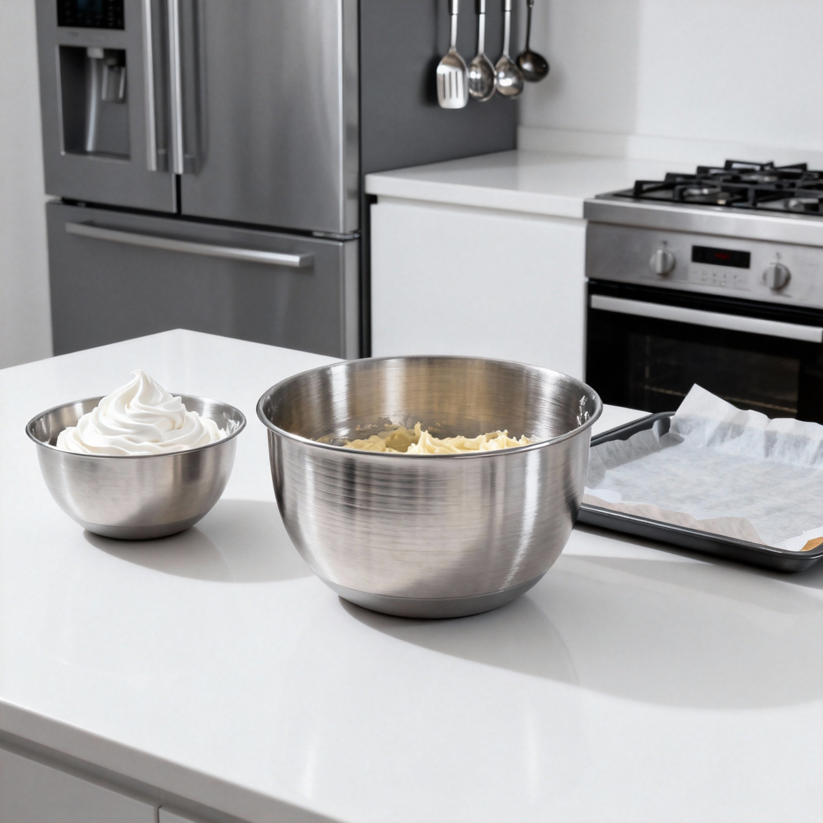 Kitchen Baking Bowls - Stainless Steel Deep Mixing Bowl Heavy