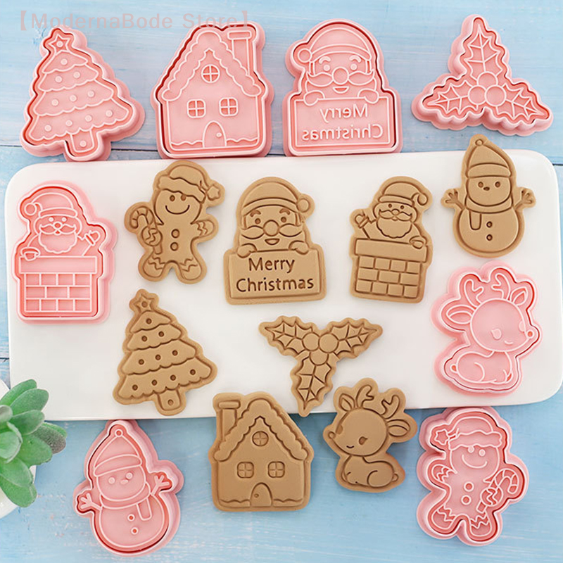 Kitchen Baking Decor - 【M】3D Christmas Cookie Cutter Set -