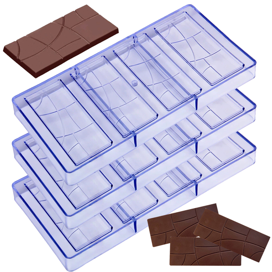 Kitchen Baking Decor - 4-Hole Rectangular Grain Styles Transparent Plastic