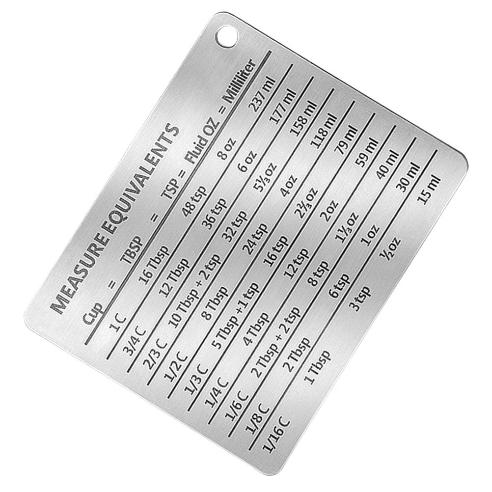 Kitchen Baking Conversion Chart - Stainless Steel Baking Chart Magnet Measurement