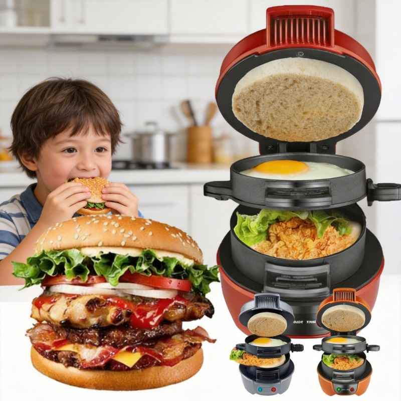 220V 110V Mini Electric Burger - مراجعة Kitchen Baking Machine وسعره