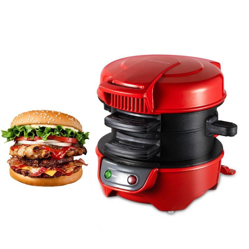 220V 110V Mini Electric Burger - مراجعة Kitchen Baking Machine وسعره