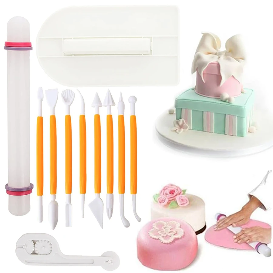 11pcs Fondant Tools Set Cake D - مراجعة Fondant Smoother Set وسعره