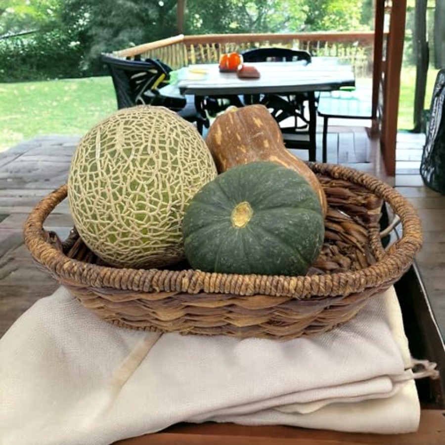 Handwoven Oval Wicker Baskets  - مراجعة Kitchen Baking Decor وسعره