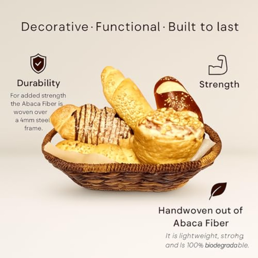 Handwoven Oval Wicker Baskets  - مراجعة Kitchen Baking Decor وسعره