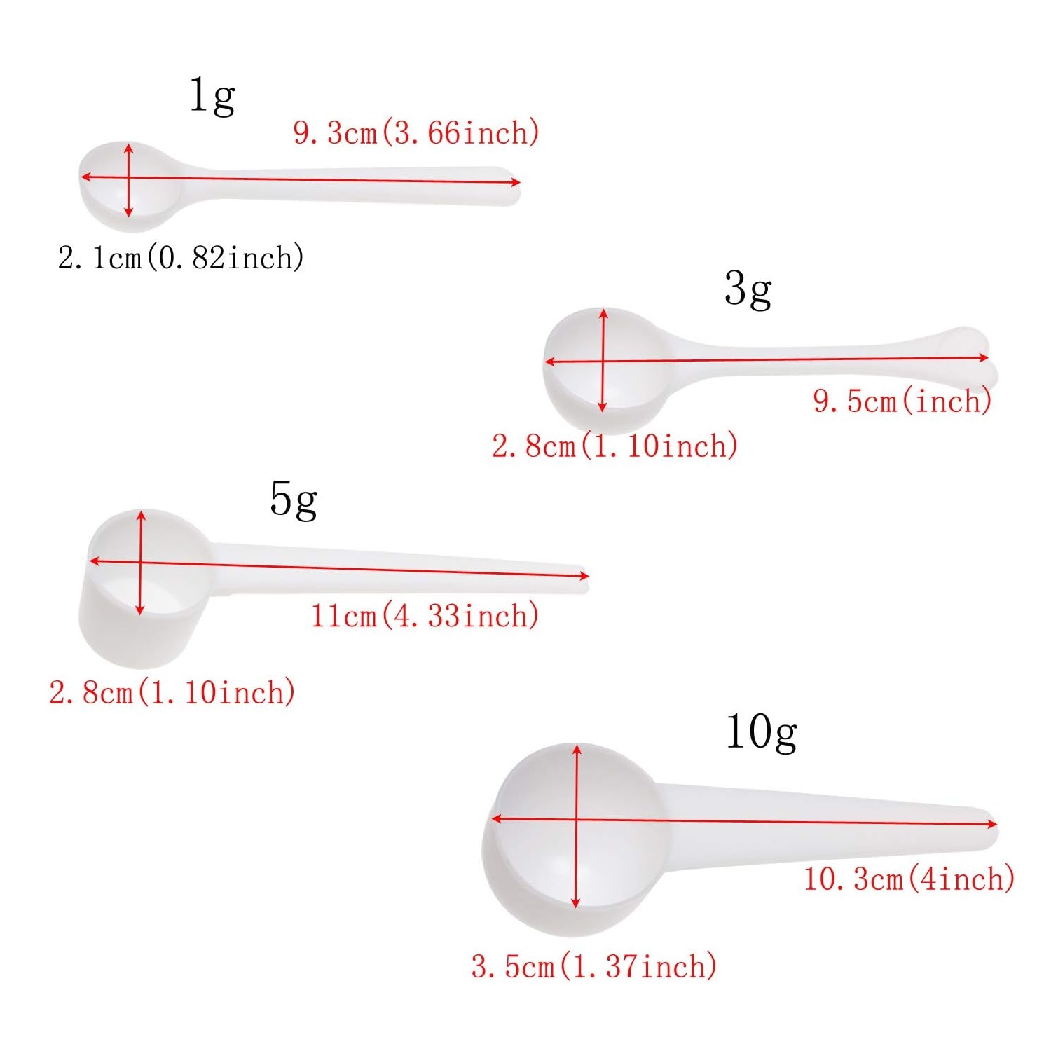 1/3/5/10g Measuring Spoons Cof - مراجعة Baking Powder Kitchen وسعره