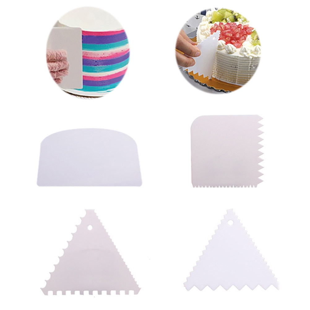 4Pcs Cake Scraper Set Plastic  - مراجعة Fondant Smoother Set وسعره