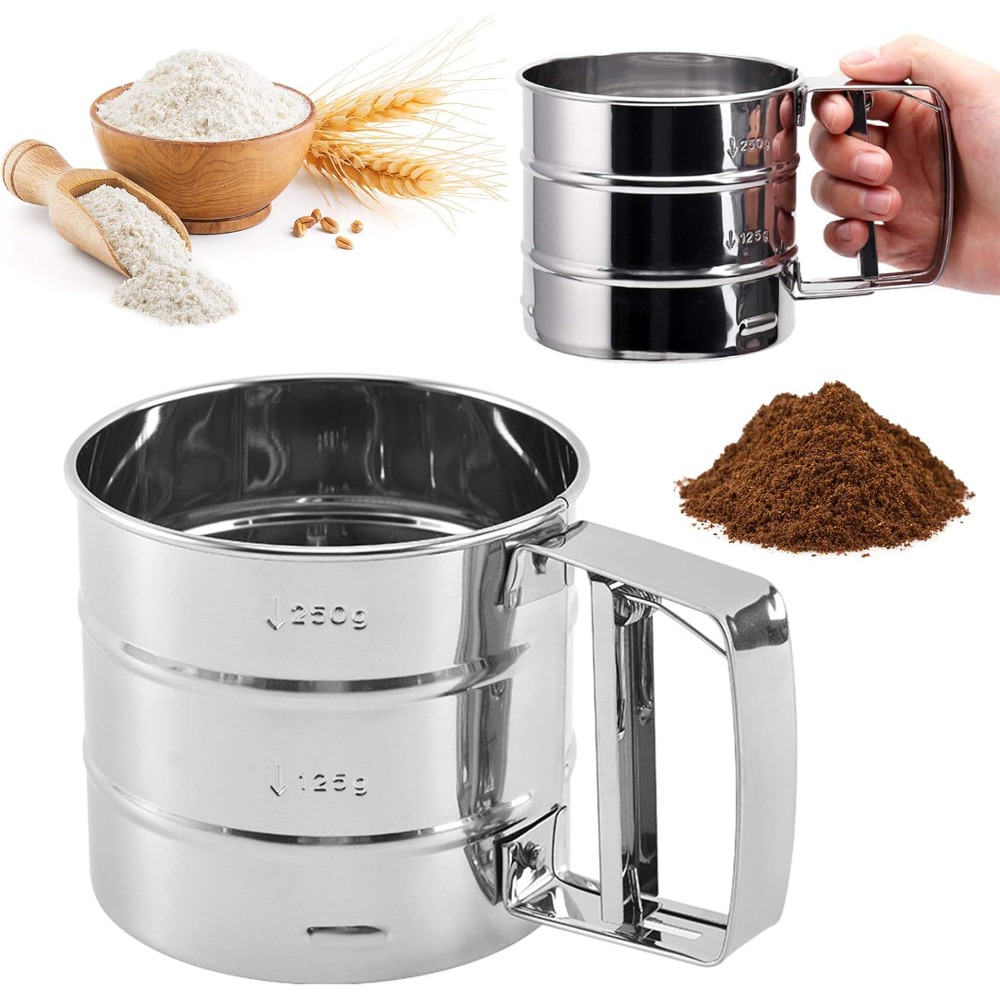 Flour Sieve, Coffee Powder Sie - مراجعة Baking Powder Kitchen وسعره