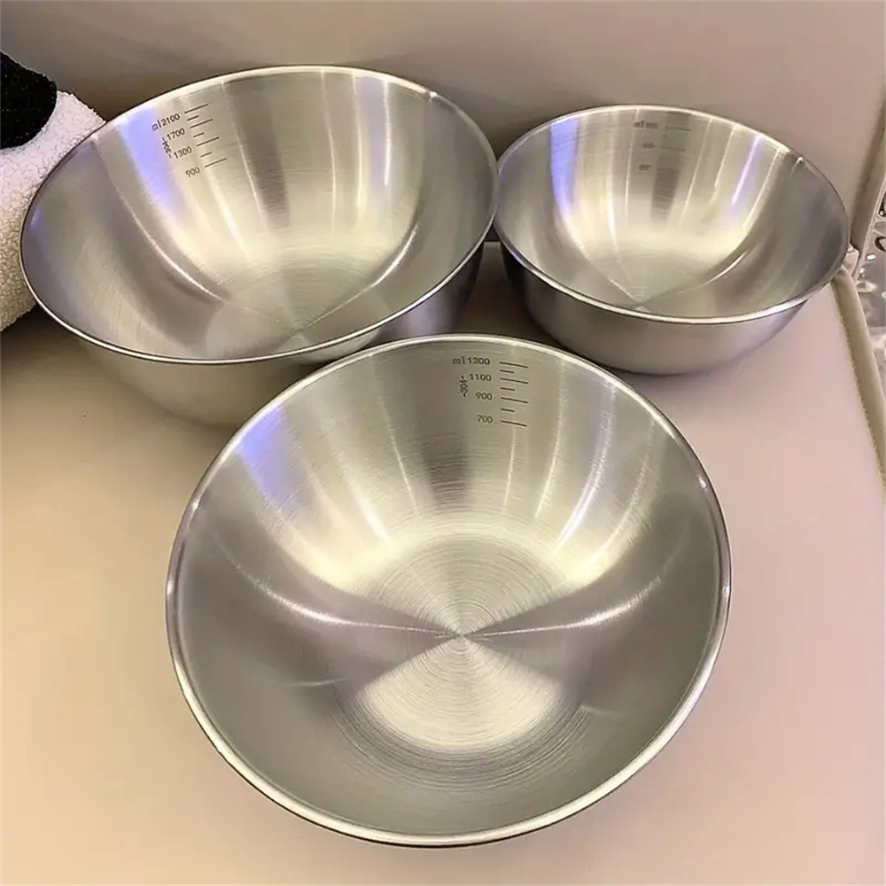 1-3 Stainless Steel Bowl Set w - مراجعة Kitchen Baking Bowls وسعره