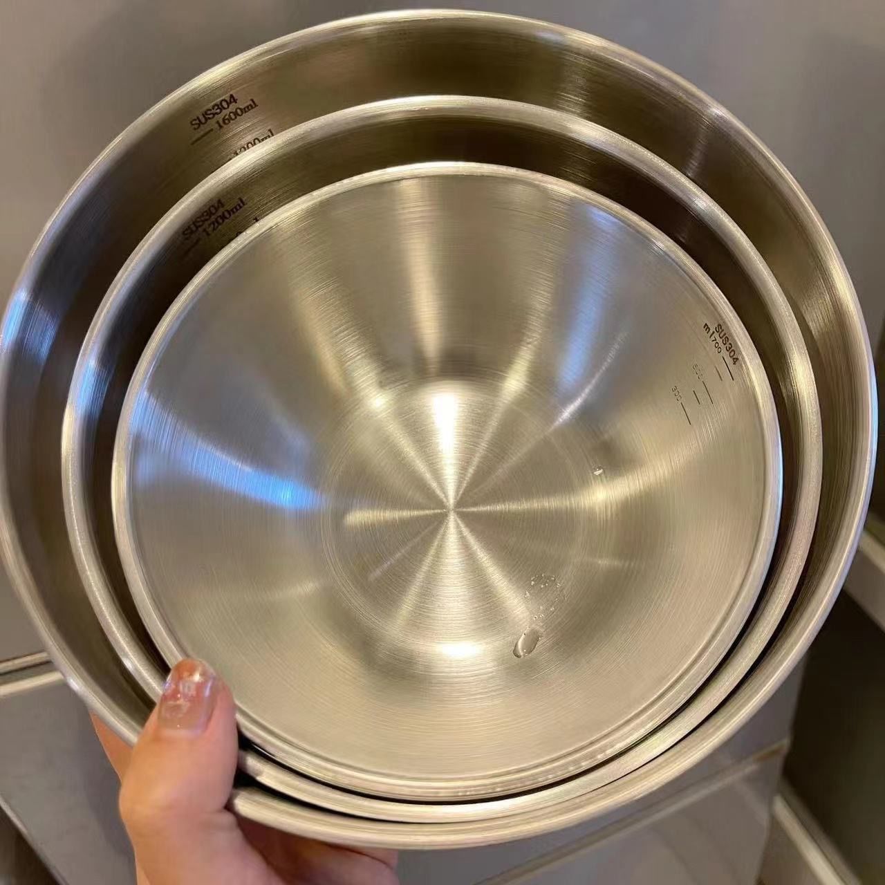 1-3 Stainless Steel Bowl Set w - مراجعة Kitchen Baking Bowls وسعره