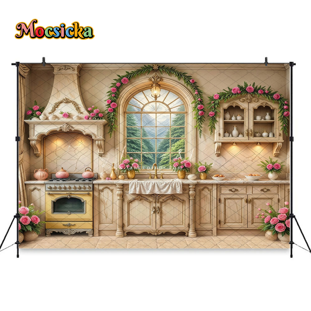 Mocsicka Backdrop Photography  - مراجعة Kitchen Baking Photoshoot وسعره