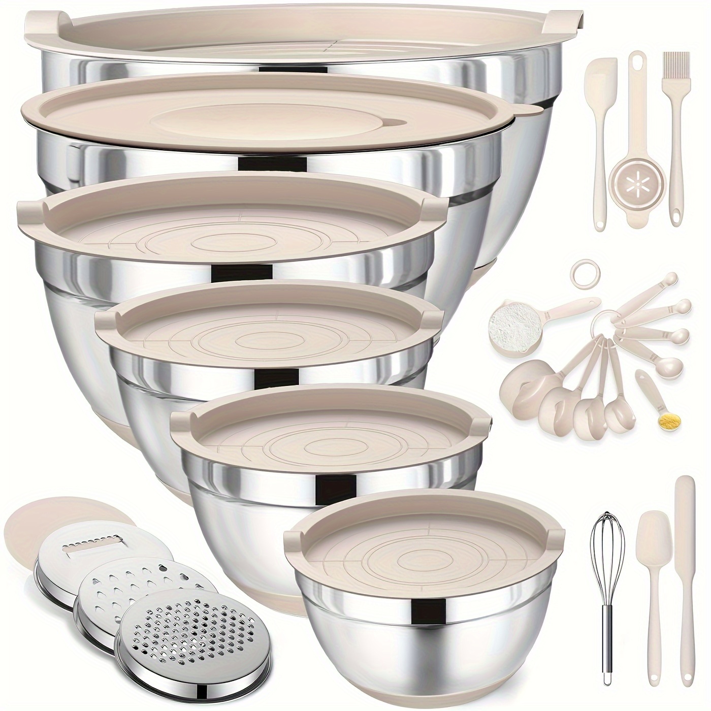 Set of Mixing Bowls Made of St - مراجعة Kitchen Baking Bowls وسعره
