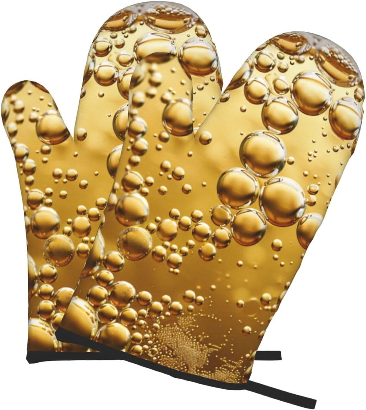 Beer Bubble Printed Oven Mitts - مراجعة Kitchen Baking Area Ideas وسعره
