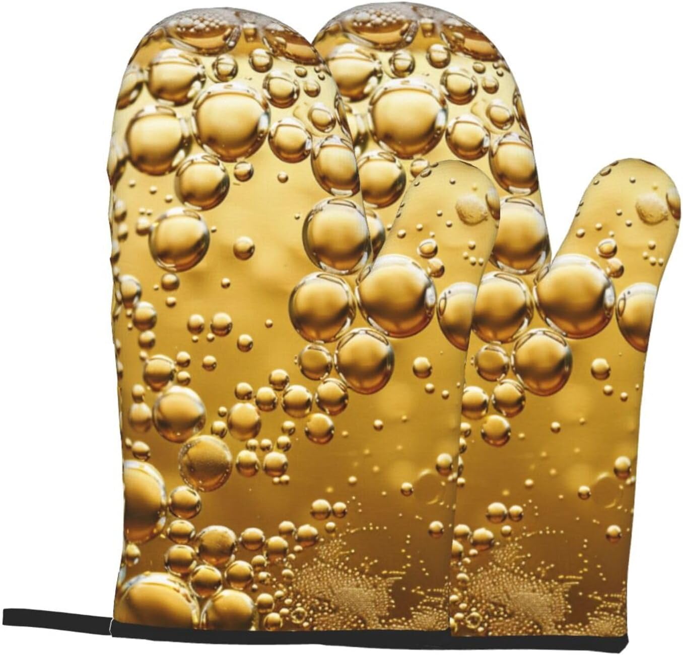Beer Bubble Printed Oven Mitts - مراجعة Kitchen Baking Area Ideas وسعره