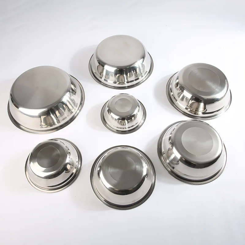 Stainless Steel Round Thicken  - مراجعة Kitchen Baking Bowls وسعره