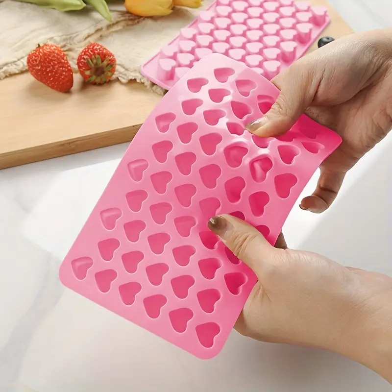55 Mini Heart Shapes Silicone  - مراجعة Kitchen Baking Decor وسعره