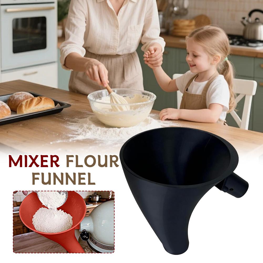 Spill Proof Flour Funnel for 5 - مراجعة Kitchen Aid Baking Mixer وسعره