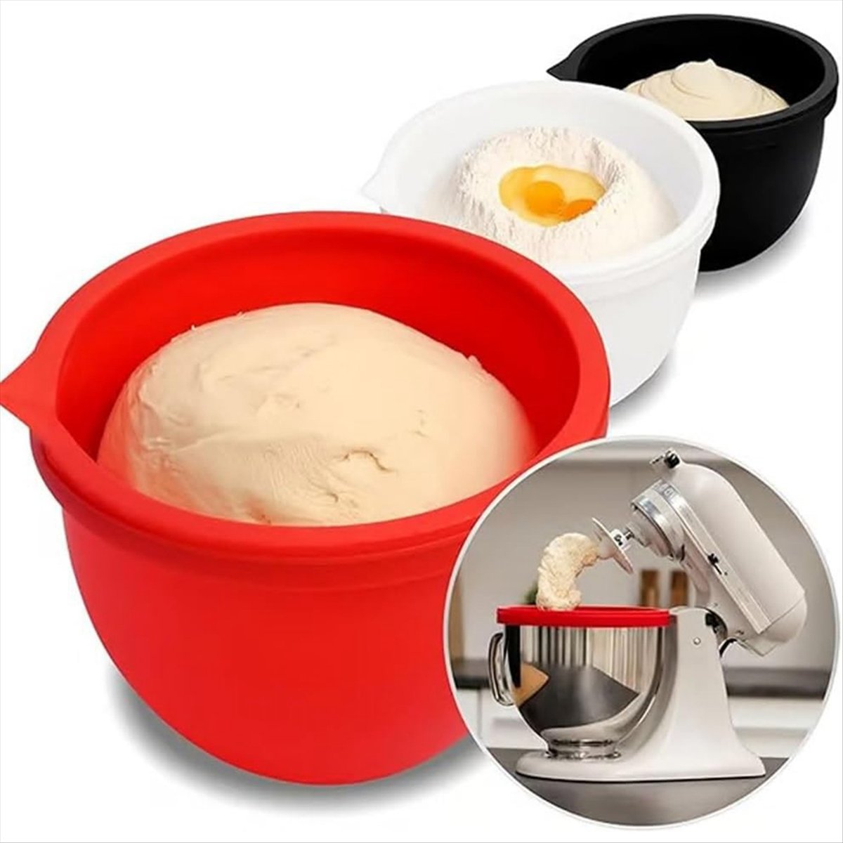 (A25M) 3pcs Silicone Liners fo - مراجعة Kitchen Aid Baking Mixer وسعره