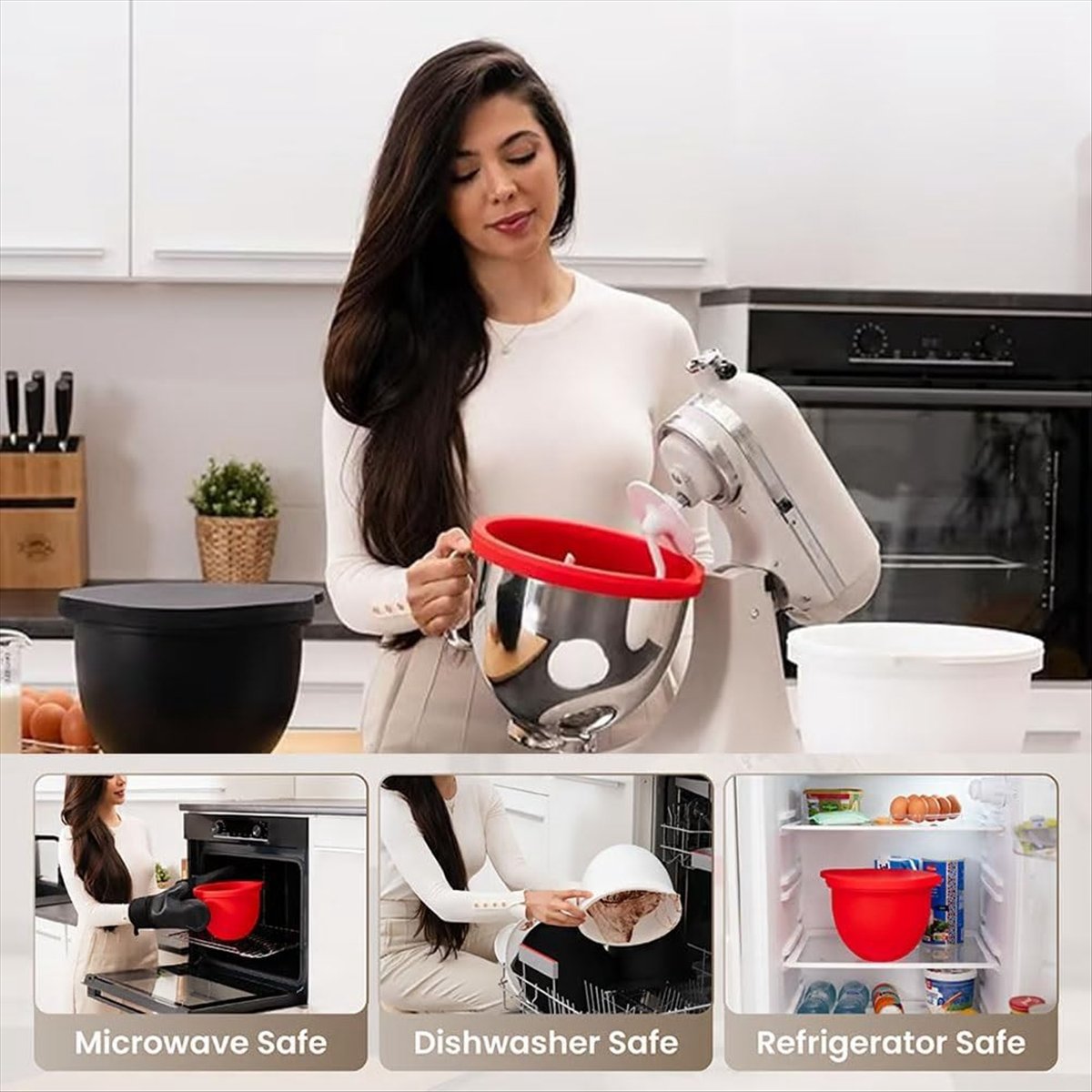 (A25M) 3pcs Silicone Liners fo - مراجعة Kitchen Aid Baking Mixer وسعره