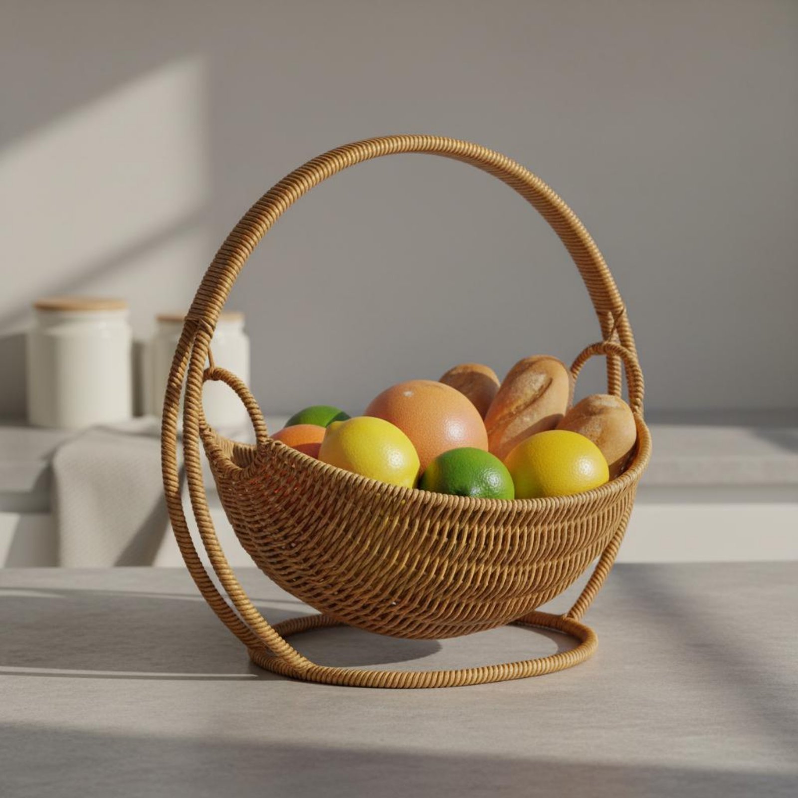 Cradle Design Bread Basket Han - مراجعة Kitchen Baking Decor وسعره