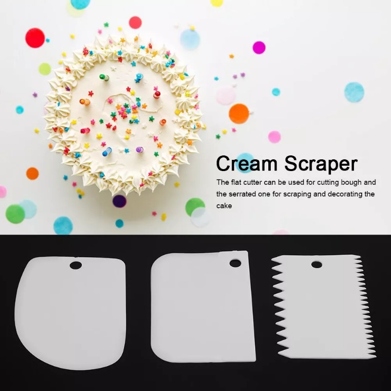 Plastic Cake Scraper Set Bakin - مراجعة Fondant Smoother Set وسعره