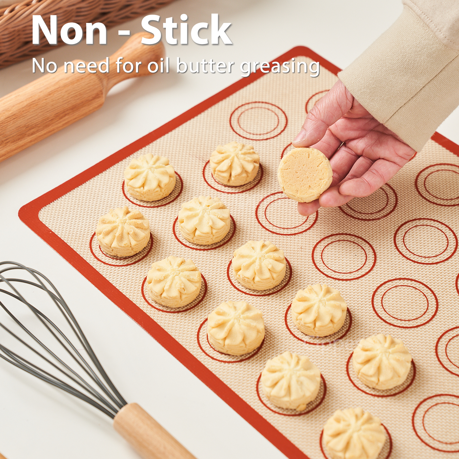 1PC Silicone Baking Mat for Ov - مراجعة Super Kitchen Baking Mat وسعره