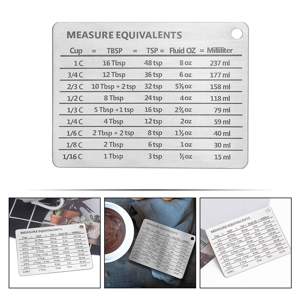 Stainless Steel Baking Convers - مراجعة Kitchen Baking Conversion Chart وسعره