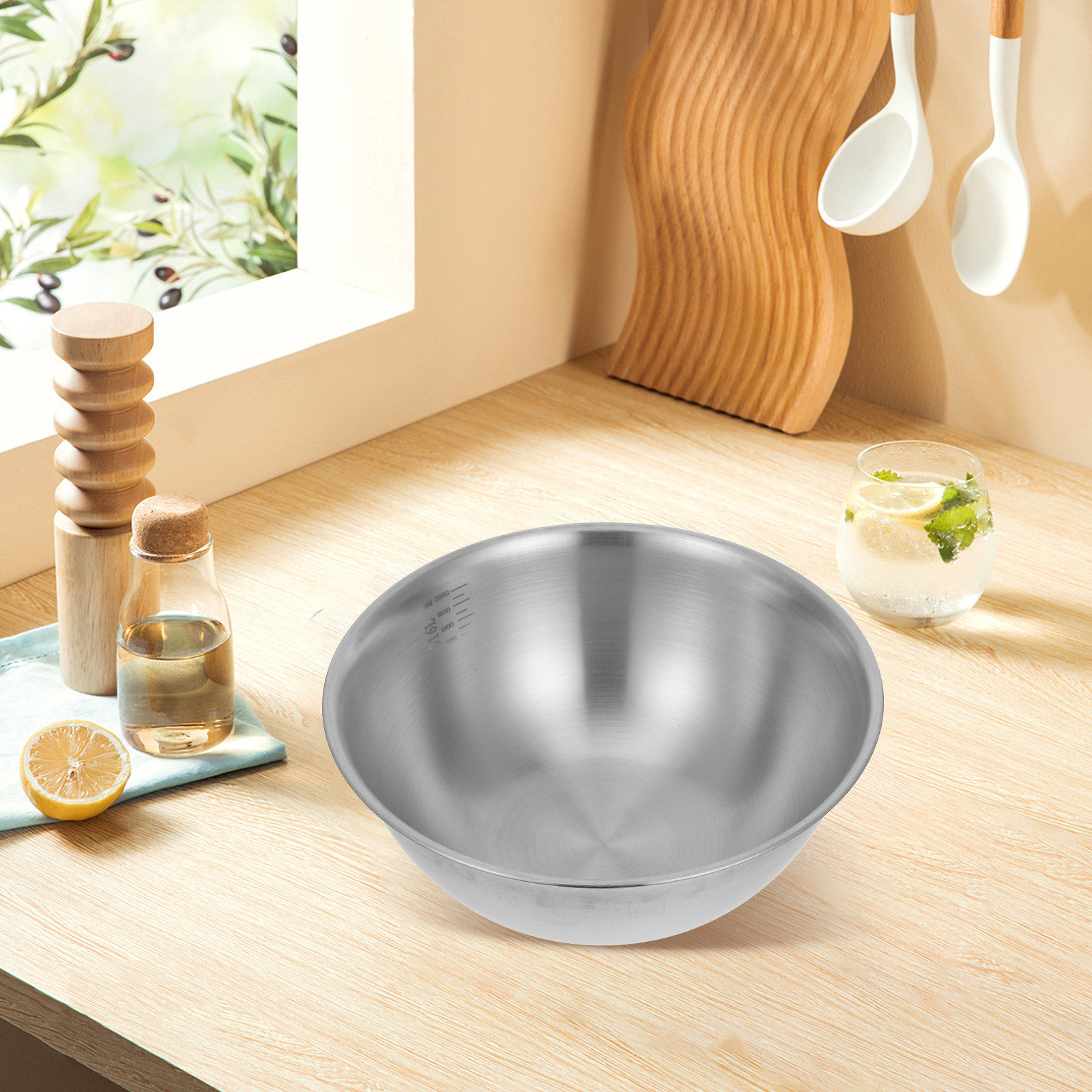 Stainless Steel Mixing Bowl 23 - مراجعة Kitchen Baking Bowls وسعره
