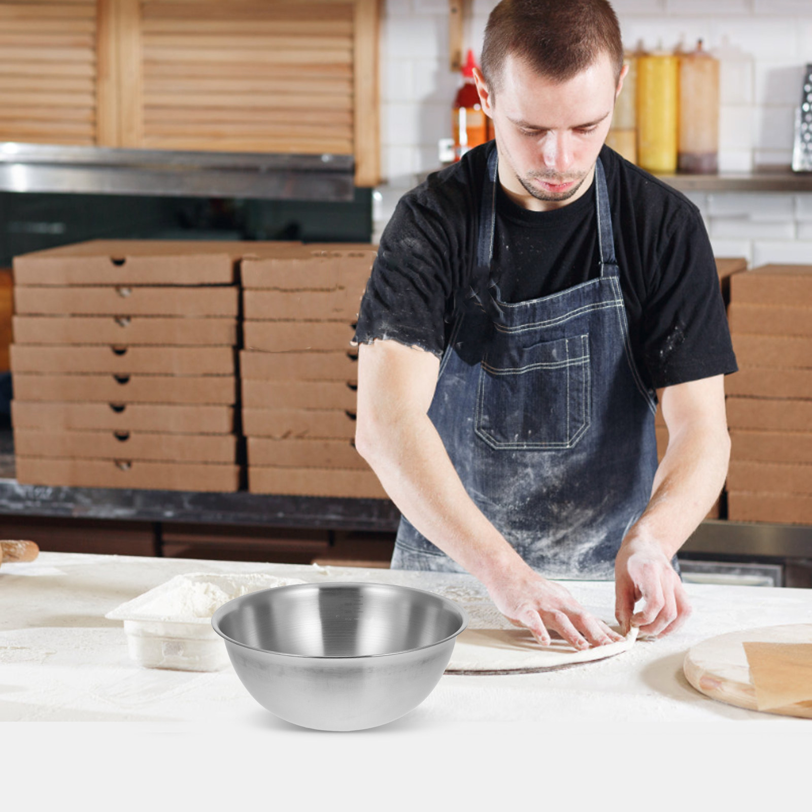 Stainless Steel Mixing Bowl 23 - مراجعة Kitchen Baking Bowls وسعره