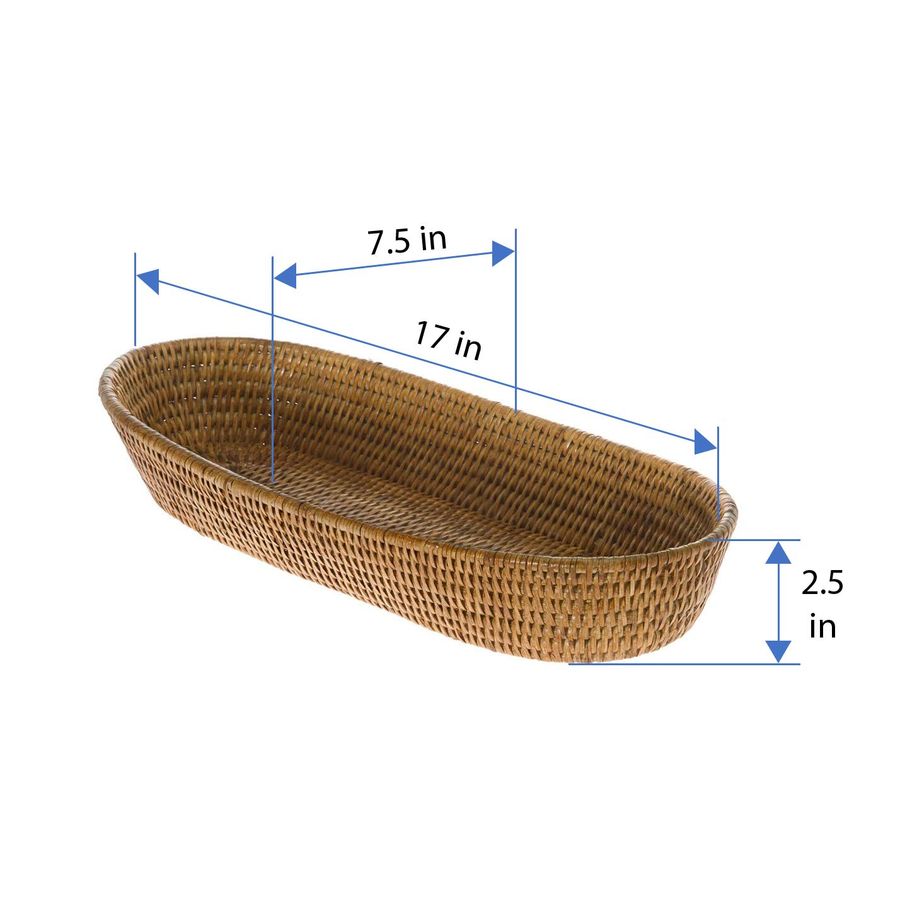 La Jolla Bread Basket Woven Ra - مراجعة Kitchen Baking Decor وسعره