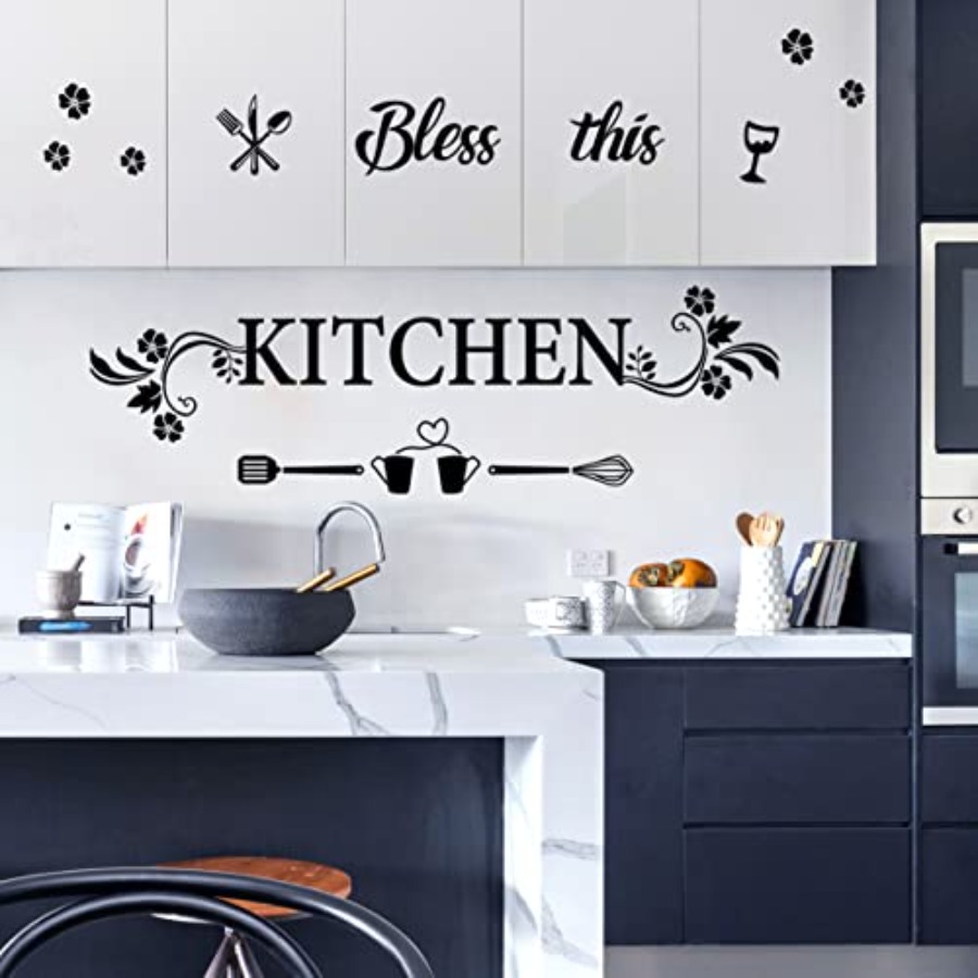 Kitchen Quotes Wall Decor Stic - مراجعة Kitchen Baking Decor وسعره
