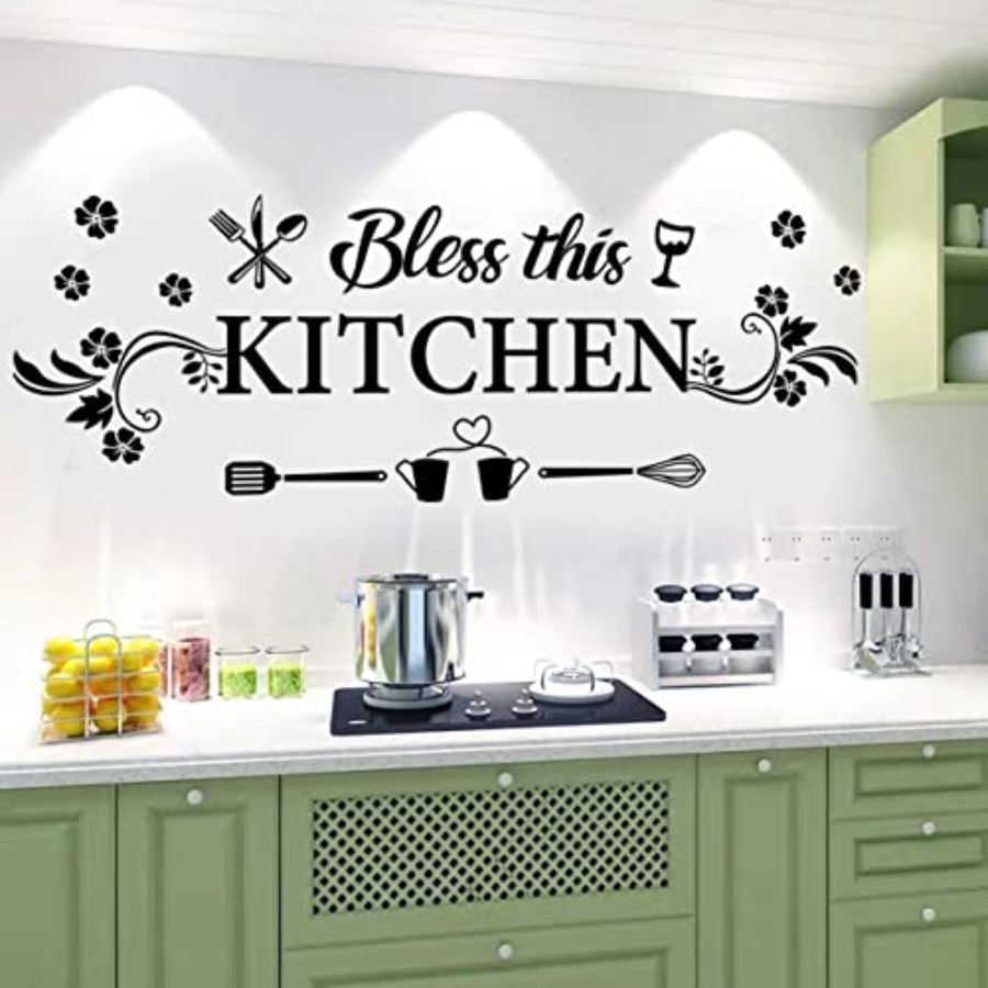 Kitchen Quotes Wall Decor Stic - مراجعة Kitchen Baking Decor وسعره