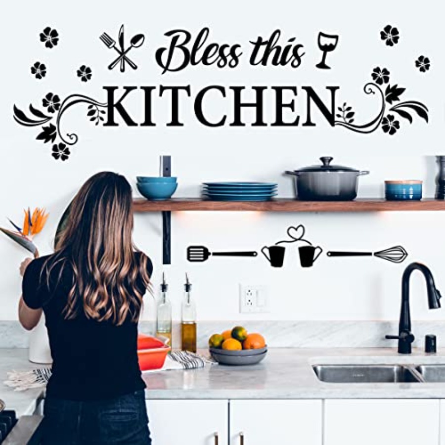 Kitchen Quotes Wall Decor Stic - مراجعة Kitchen Baking Decor وسعره