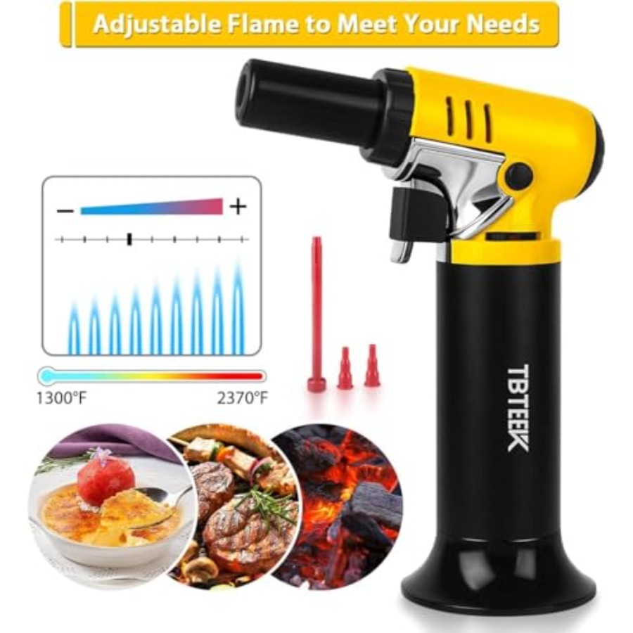 Butane Torch with Fuel Gauge T - مراجعة Kitchen Baking Torch وسعره