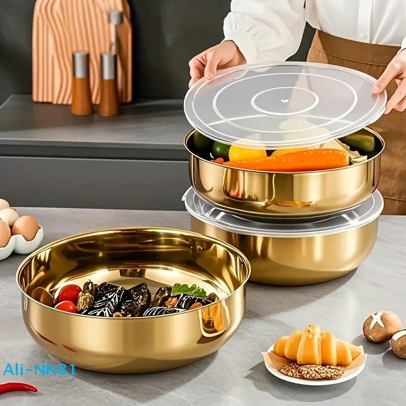 【N】Stainless Steel Mixing Bowl - مراجعة Kitchen Baking Bowls وسعره