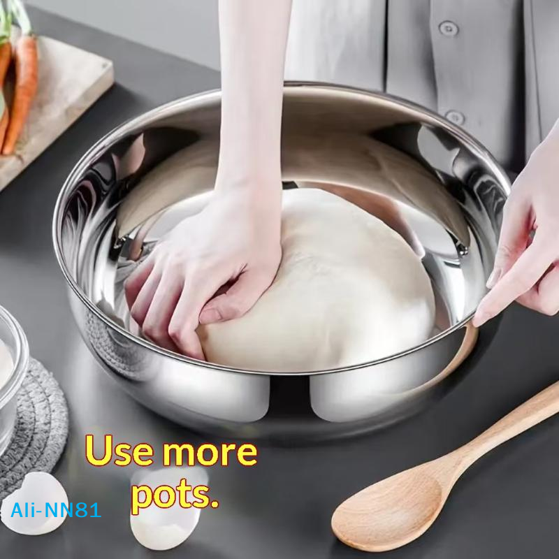 【N】Stainless Steel Mixing Bowl - مراجعة Kitchen Baking Bowls وسعره