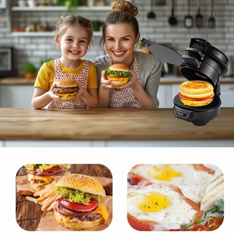 220V 110V Mini Electric Burger - مراجعة Kitchen Baking Machine وسعره