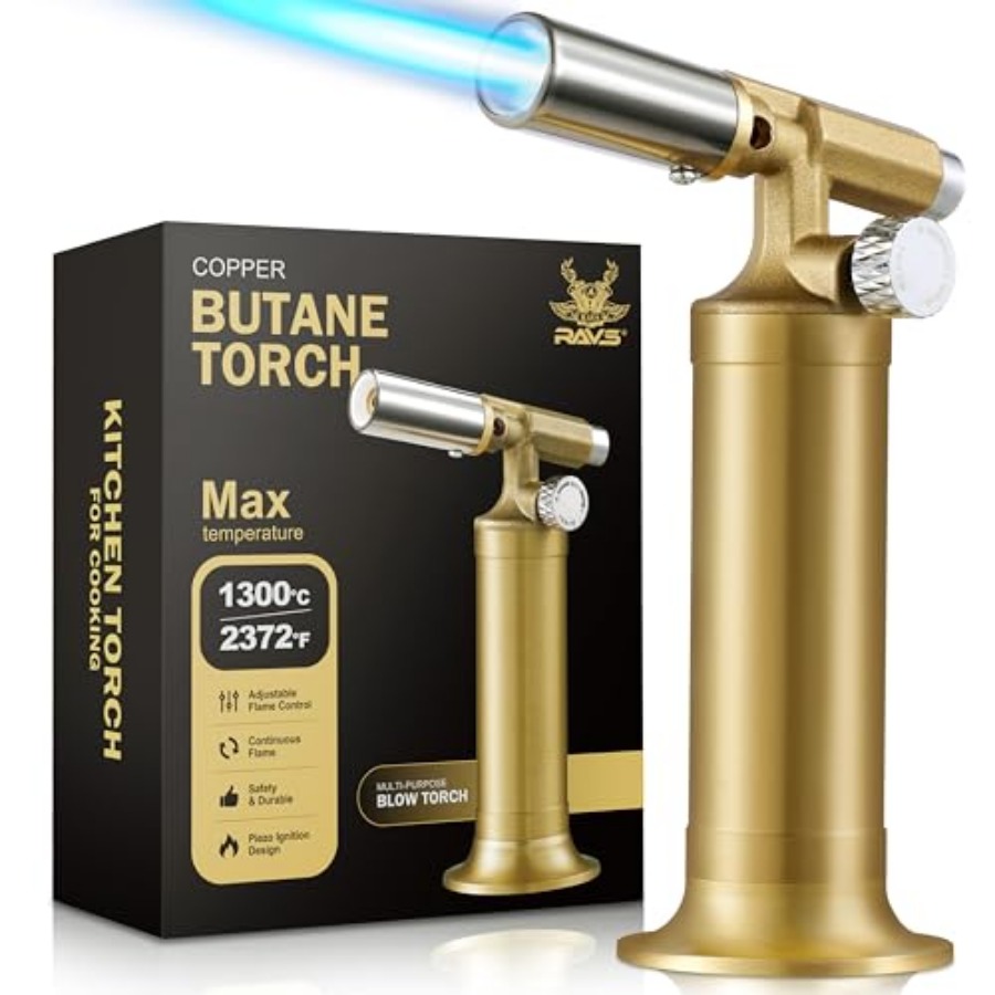 Copper Butane Torch Lighter, R - مراجعة Kitchen Baking Torch وسعره