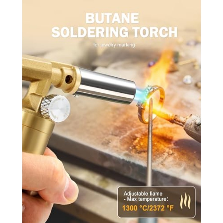 Copper Butane Torch Lighter, R - مراجعة Kitchen Baking Torch وسعره