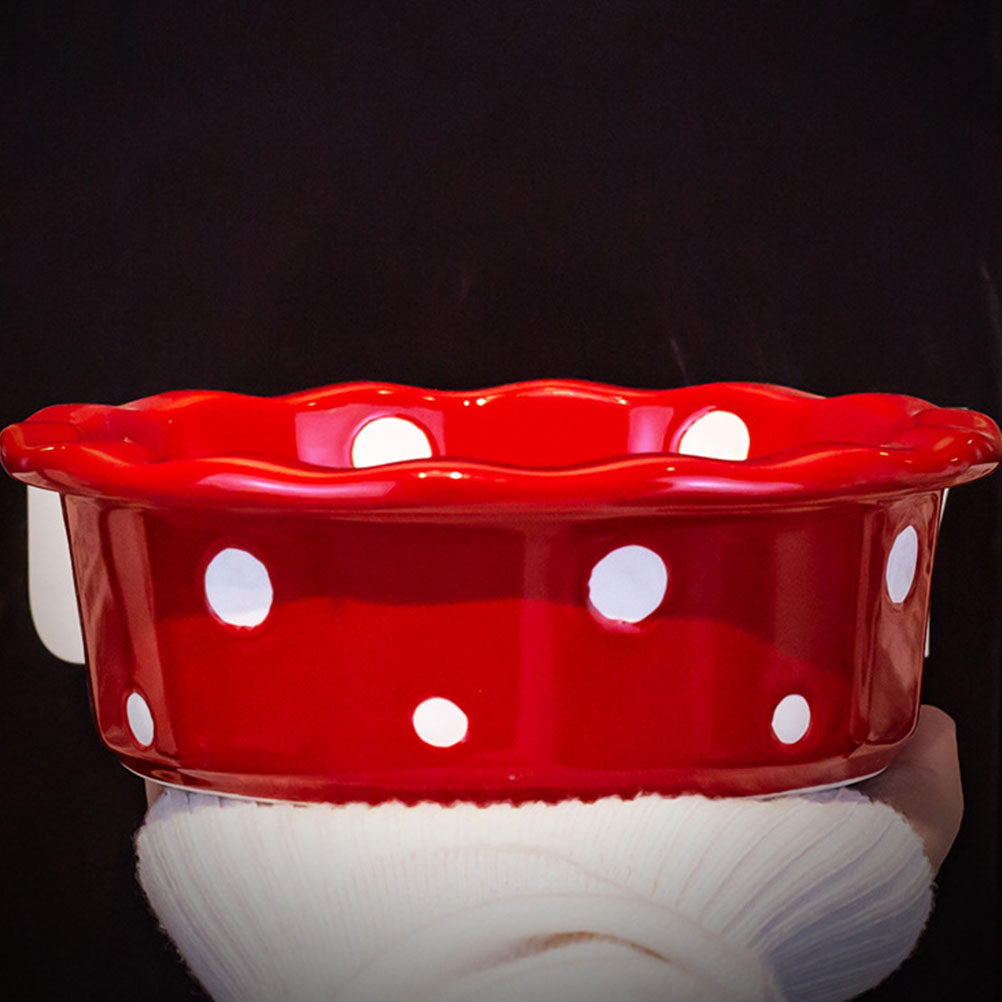Polka Dot Ceramic Dessert Baki - مراجعة Kitchen Baking Bowls وسعره