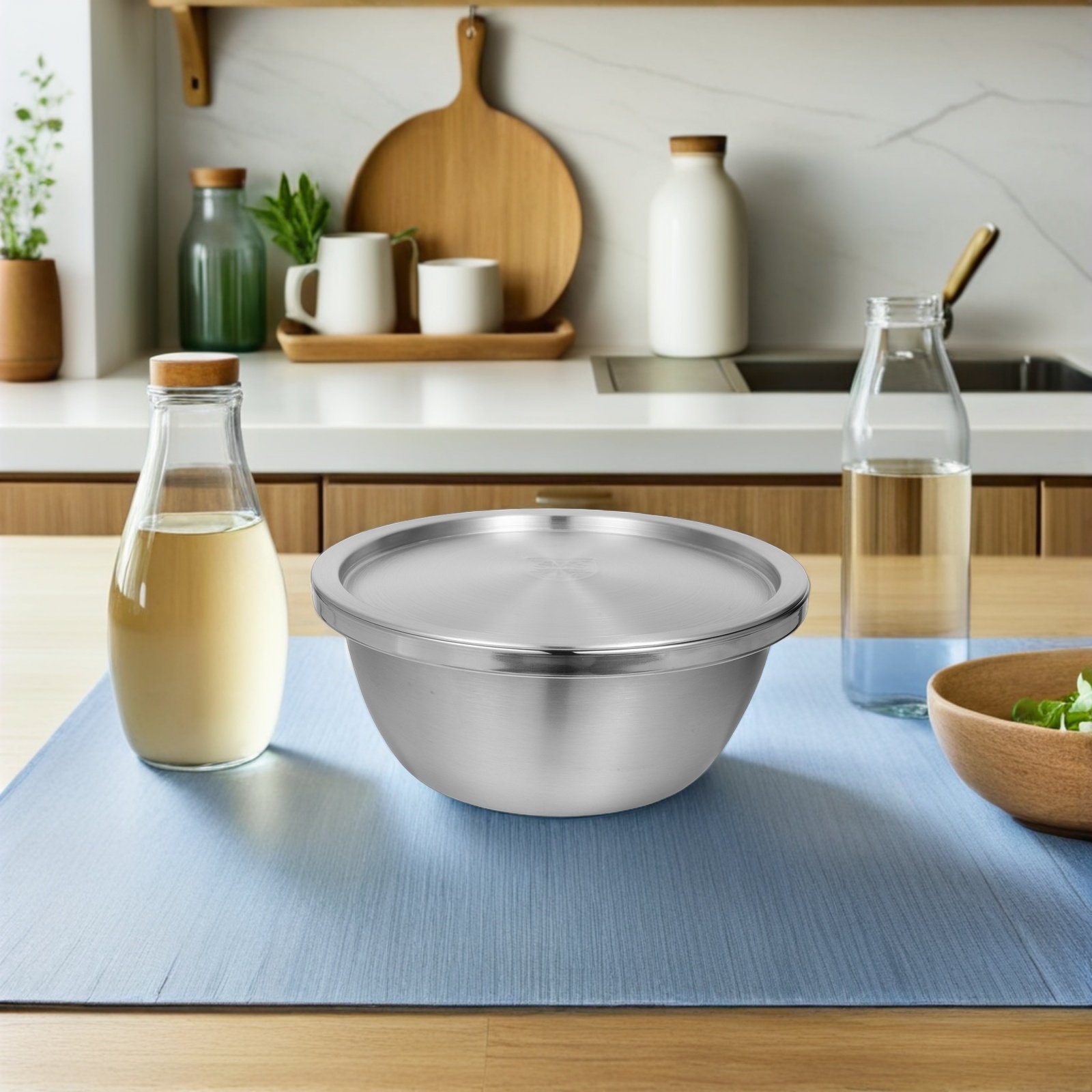 1Set Stainless Steel Mixing Bo - مراجعة Kitchen Baking Bowls وسعره
