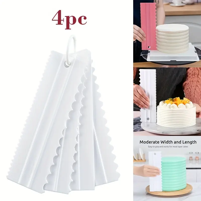 Trendy 4Pcs Cake Scraper Set - - مراجعة Fondant Smoother Set وسعره