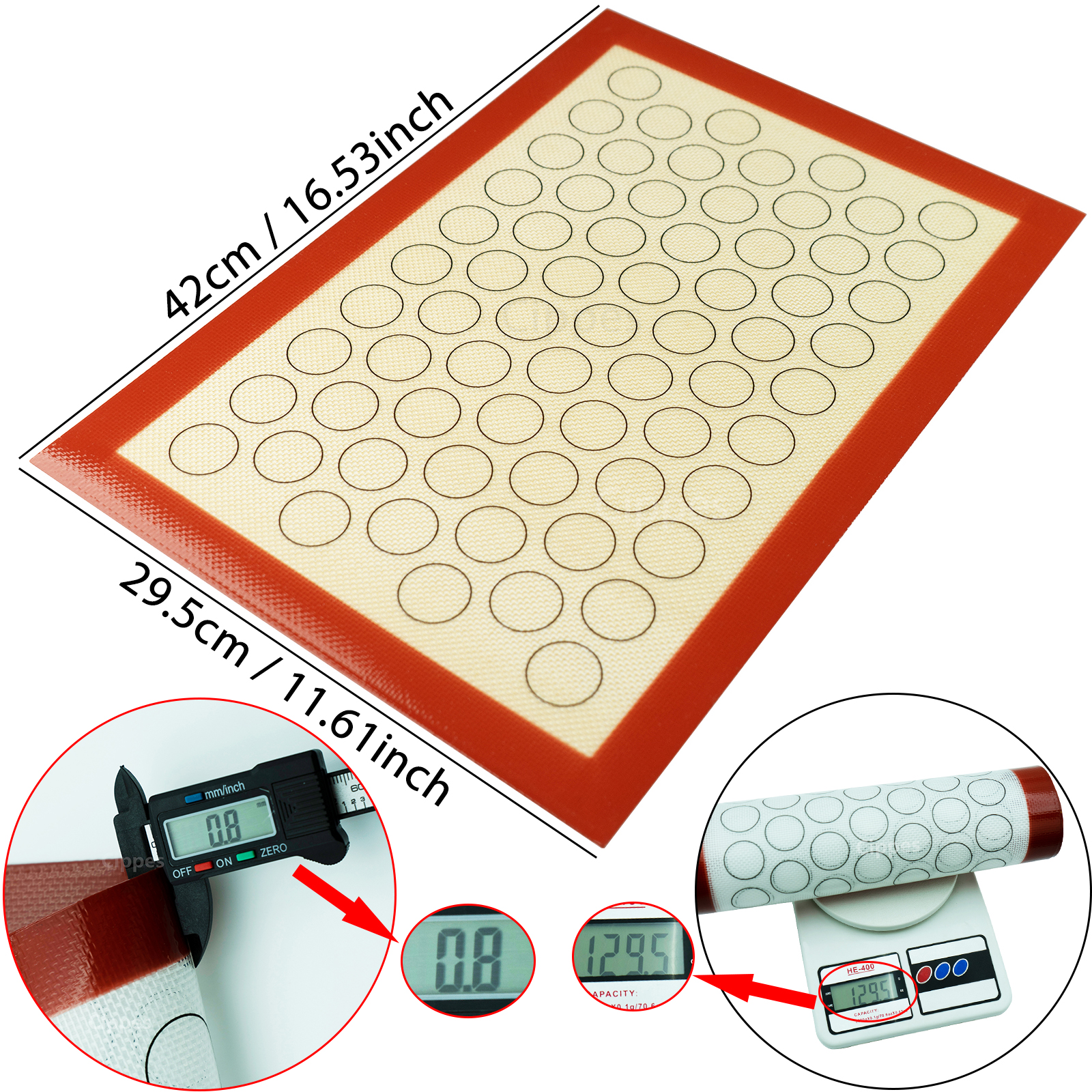 1PC Silicone Baking Mat for Ov - مراجعة Super Kitchen Baking Mat وسعره
