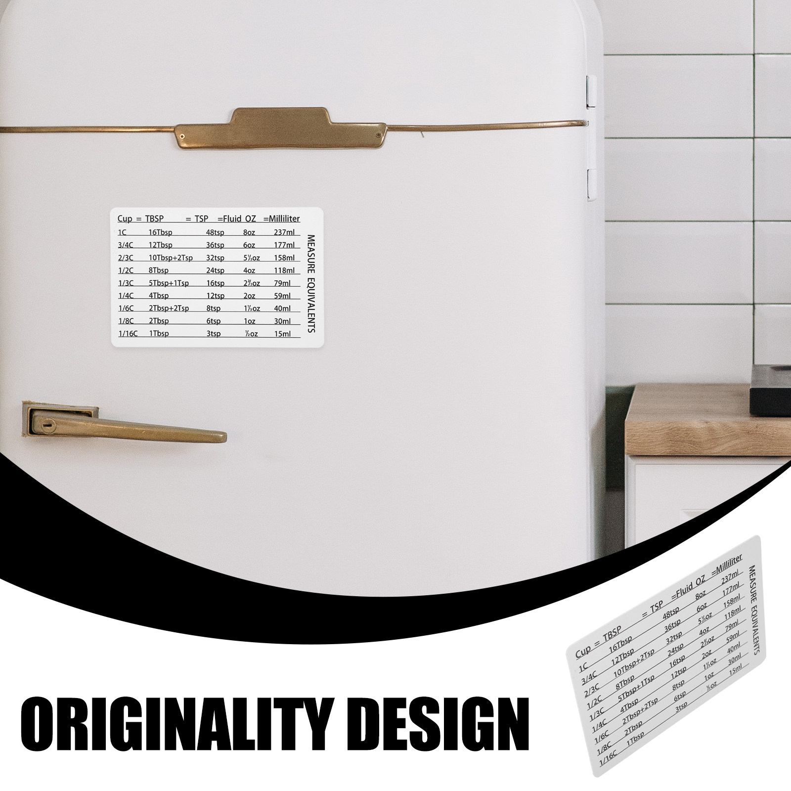 Compact PVC Magnetic Kitchen C - مراجعة Kitchen Baking Conversion Chart وسعره