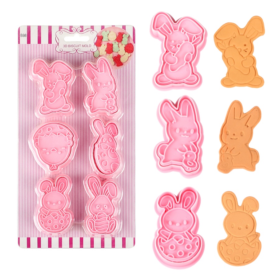 6pcs/Set Easter Bunny Cookie C - مراجعة Kitchen Baking Decor وسعره