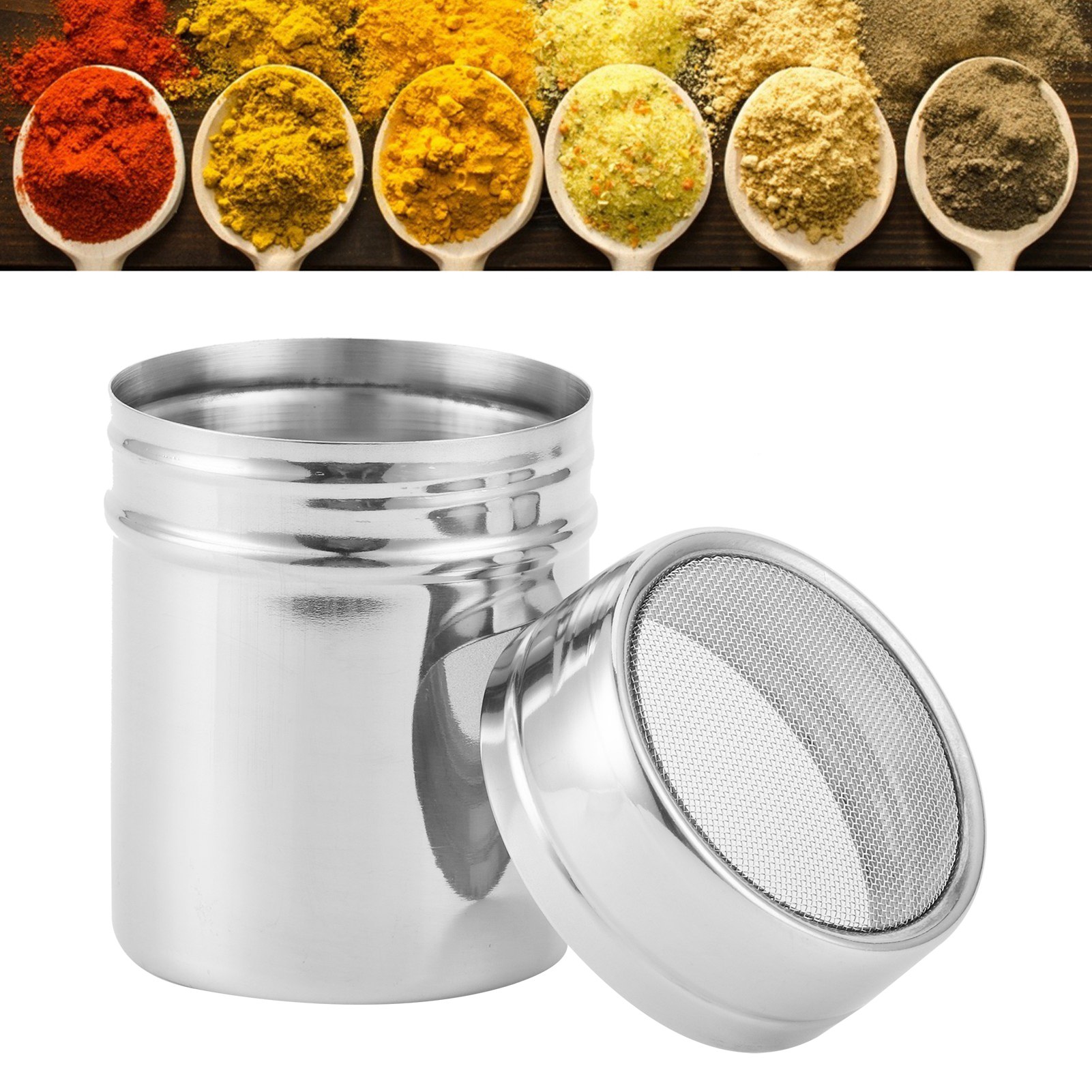 Fine Mesh Powder Shaker Stainl - مراجعة Baking Powder Kitchen وسعره