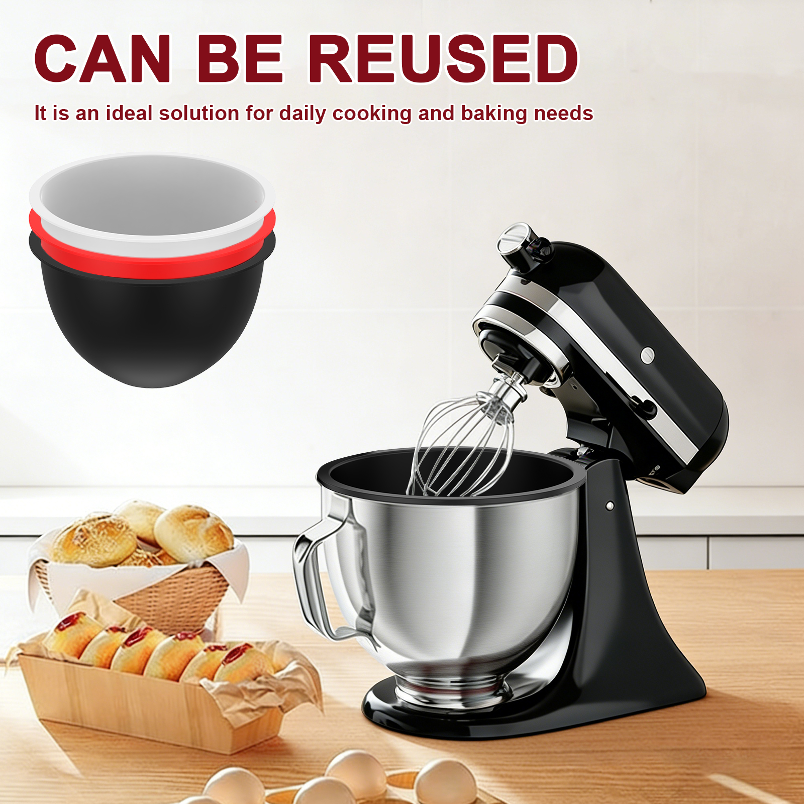 Silicone Bowl With Lids Includ - مراجعة Kitchen Aid Baking Mixer وسعره