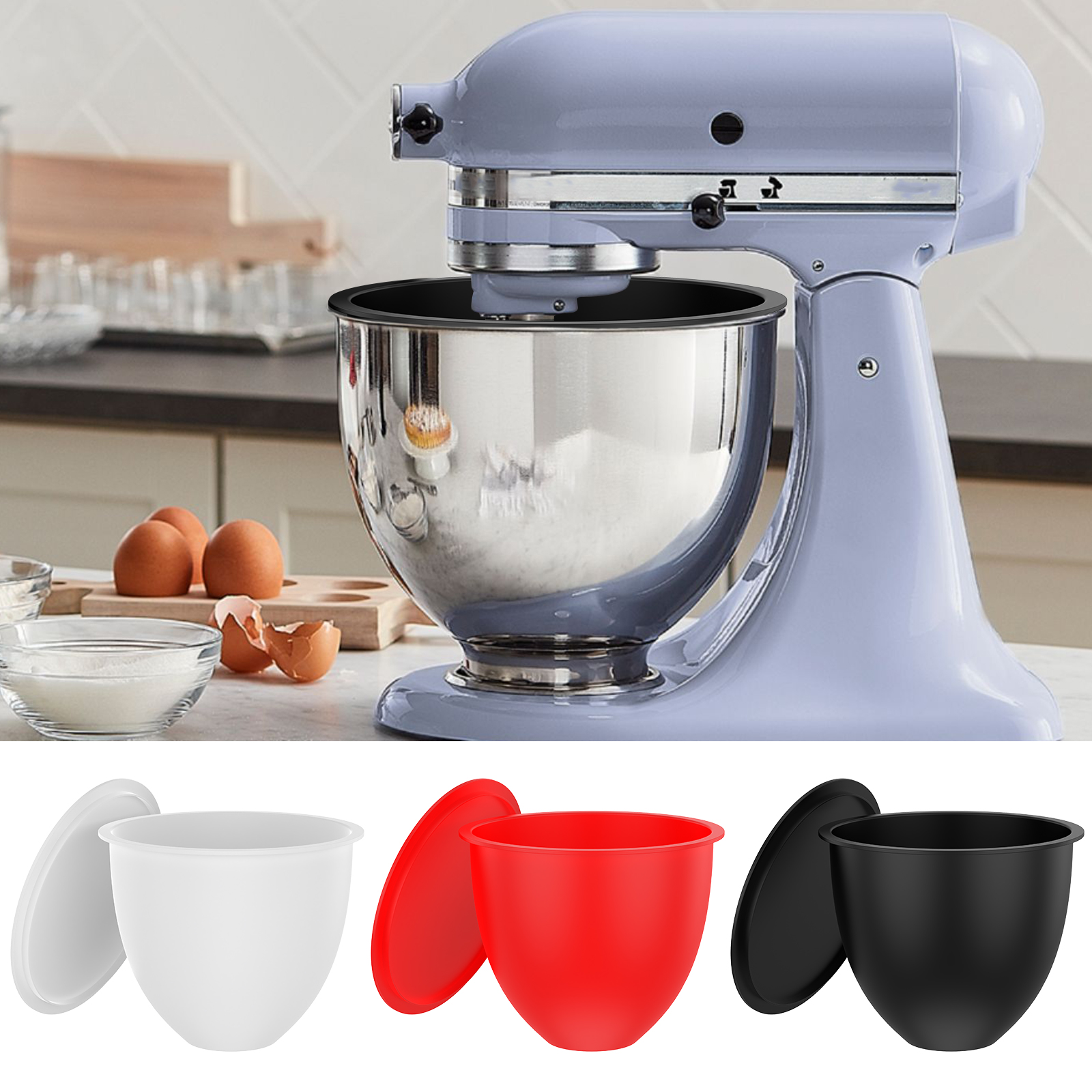 Silicone Bowl With Lids Includ - مراجعة Kitchen Aid Baking Mixer وسعره